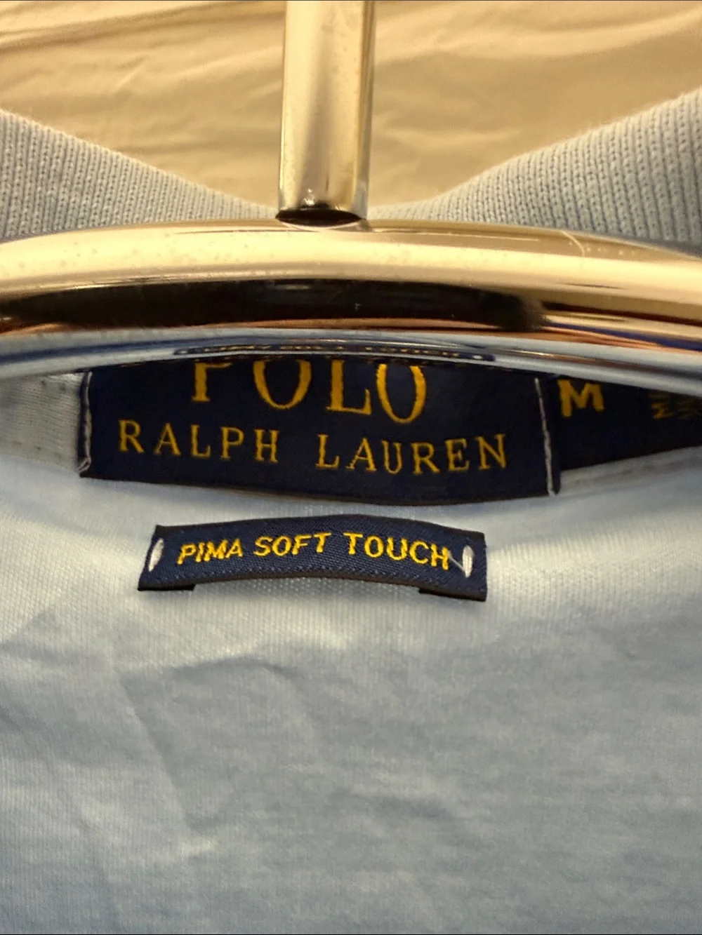Ralph Lauren Light Blue Short-Sleeve Polo Shirt with Pony Logo